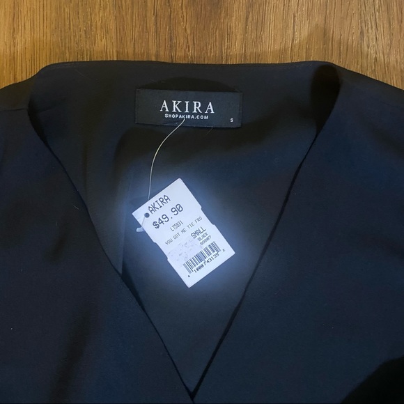 NWT Akira Tie Front Wrap Blouse - Picture 5 of 6
